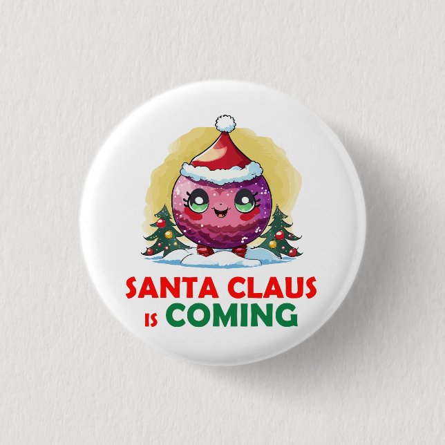 Santa Claus is coming Dragon Ball 3 Cm Round Badge (Front)