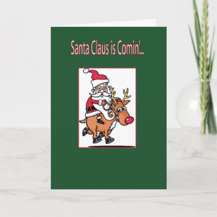 Santa Claus is Coming Holiday Card