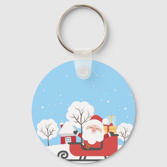 Santa Claus is coming Key Ring (Front)
