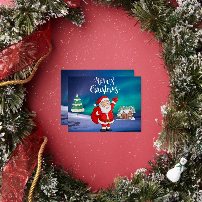 Santa Claus Is Coming To Town Christmas Postcard (Insitu)