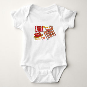 “Santa Claus Is Coming to Town” Kids Christmas Baby Bodysuit