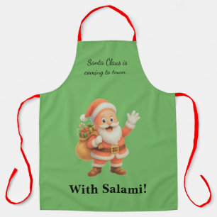 Santa Claus is coming to town.. With Salami! Apron