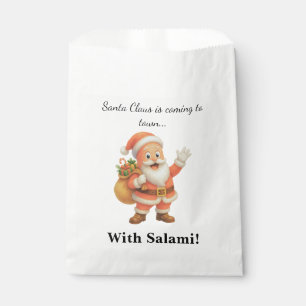 Santa Claus is coming to town.. With Salami! Favour Bags