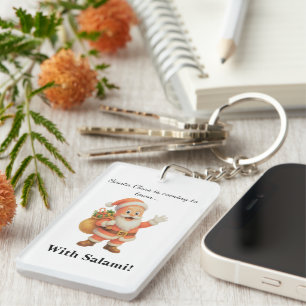 Santa Claus is coming to town.. With Salami!  Key Ring