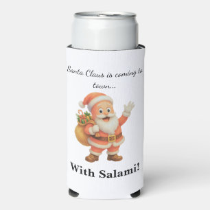 Santa Claus is coming to town.. With Salami! Seltzer Can Cooler