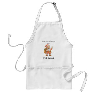 Santa Claus is coming to town.. With Salami! Standard Apron