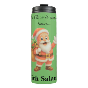 Santa Claus is coming to town.. With Salami! Thermal Tumbler