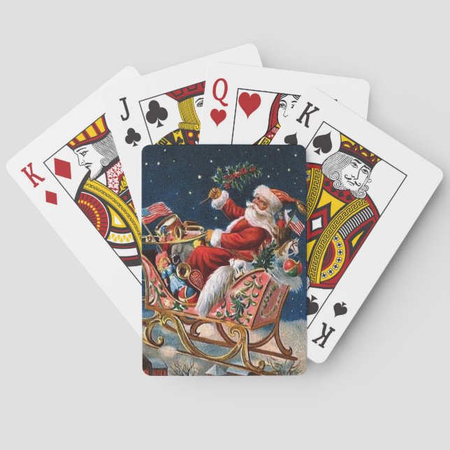 Santa Claus is Comming to Town Playing Cards (Back)