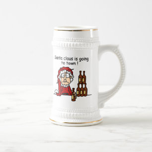 Santa Claus is Going to Town Beer Stein