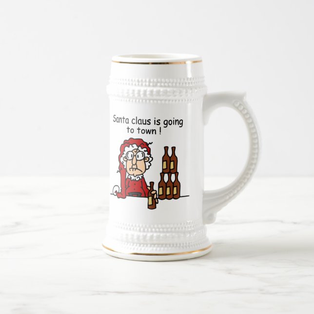 Santa Claus is Going to Town Beer Stein (Right)