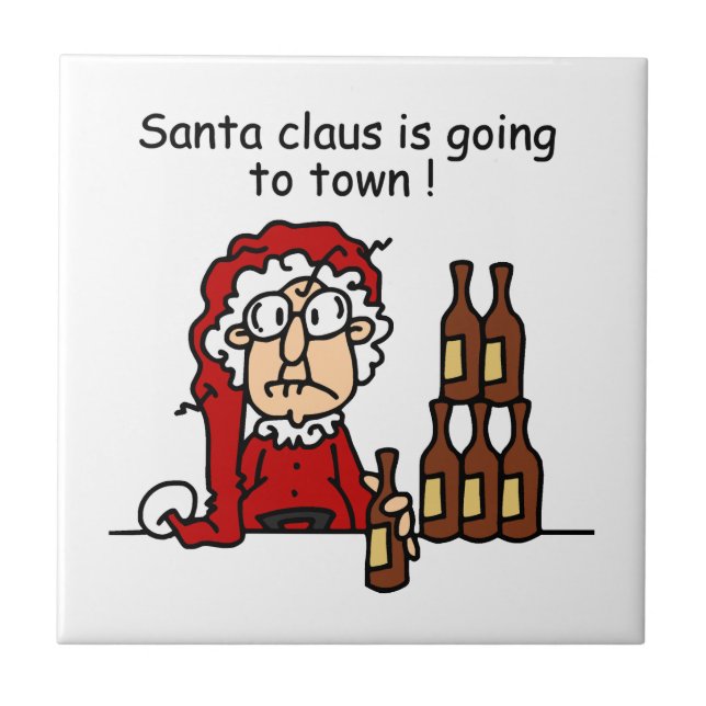 Santa Claus is Going to Town Tile (Front)