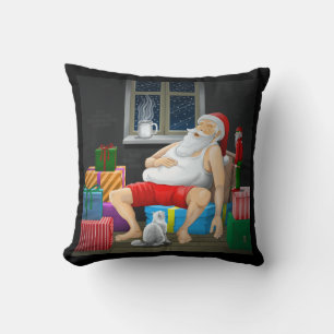 Santa Claus is taking a coffee break Cushion