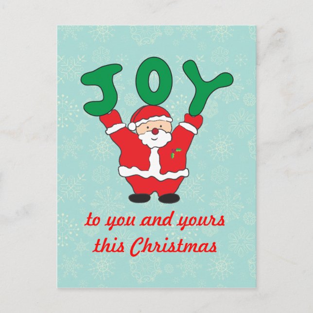 Santa Claus Joy Christmas Postcard (Front)