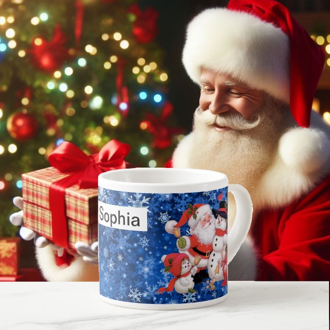 Santa Claus Kids Cup Child's NAME Cocoa (Creator Uploaded)