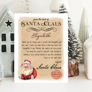 Santa Claus Letter from Santa Printable