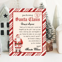 Santa Claus Letter from Santa Vintage Printable