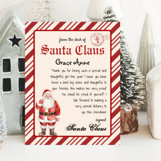 Santa Claus Letter from Santa Vintage Printable