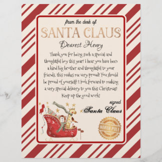 Santa Claus Letter Full Sled Printable