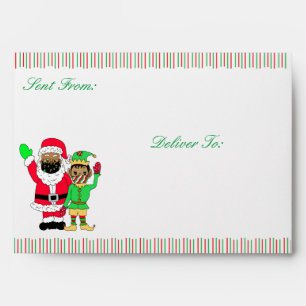Santa Claus Letters Christmas Card Holiday Envelop Envelope
