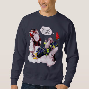 SANTA CLAUS ,LITTLE ANGEL & MERLIN, Chrismas Party Sweatshirt