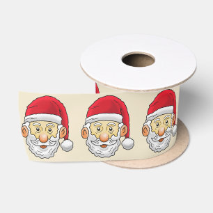 Santa Claus Love Face Satin Ribbon