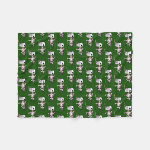 Santa Claus Loves Playing Poker Fleece Blanket