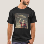 Santa Claus Makes Selfie with UFO, Funny Christmas T-Shirt<br><div class="desc">Santa Claus Makes Selfie with UFO,  Funny Christmas</div>