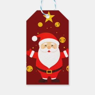 Santa Claus Meets Moses: Unique Starry T-Shirt Des Gift Tags