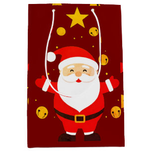 Santa Claus Meets Moses: Unique Starry T-Shirt Des Medium Gift Bag