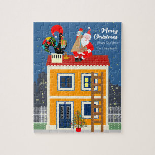 Santa Claus meets the Portuguese Rooster Jigsaw Puzzle