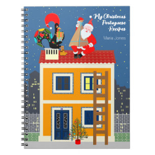 Santa Claus meets the Portuguese Rooster Notebook