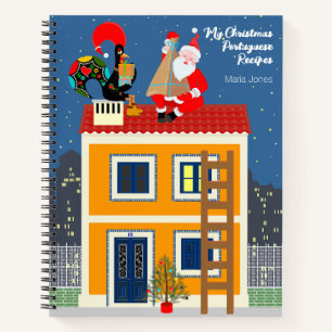 Santa Claus meets the Portuguese Rooster Notebook