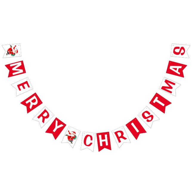 Santa Claus Merry Christmas Bunting Flags (All)