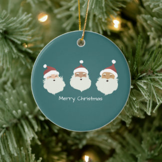 Santa Claus Merry Christmas Ceramic Tree Decoration