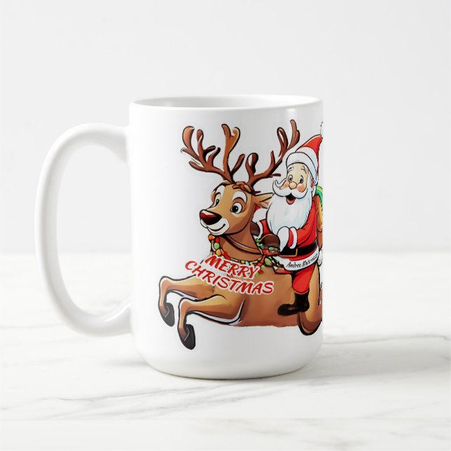 Santa Claus Merry Christmas Coffee Mug (Left)