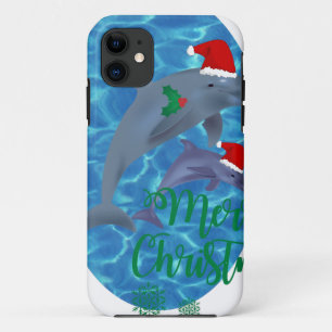 santa claus merry christmas dolphins Case-Mate iPhone case