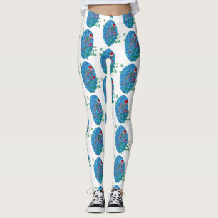 santa claus merry christmas dolphins leggings