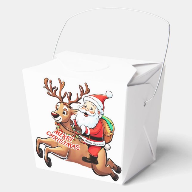 Santa Claus Merry Christmas Favour Box (Front)
