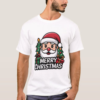Santa Claus Merry Christmas Festive Holiday T-Shirt