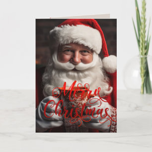Santa Claus Merry Christmas Four-Page Card