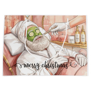 Santa Claus Merry Christmas from Spa in California Large Gift Bag