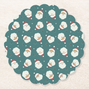 Santa Claus Merry Christmas Paper Coaster