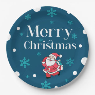 Santa Claus Merry Christmas Paper Plate