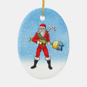Santa Claus Merry Christmas Part 2 Ceramic Tree Decoration