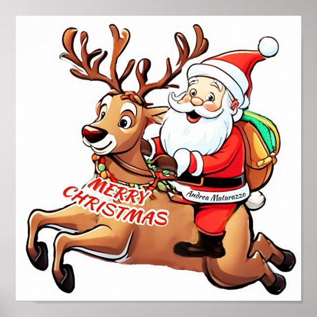 Santa Claus Merry Christmas Poster (Front)