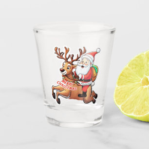 Santa Claus Merry Christmas Shot Glass