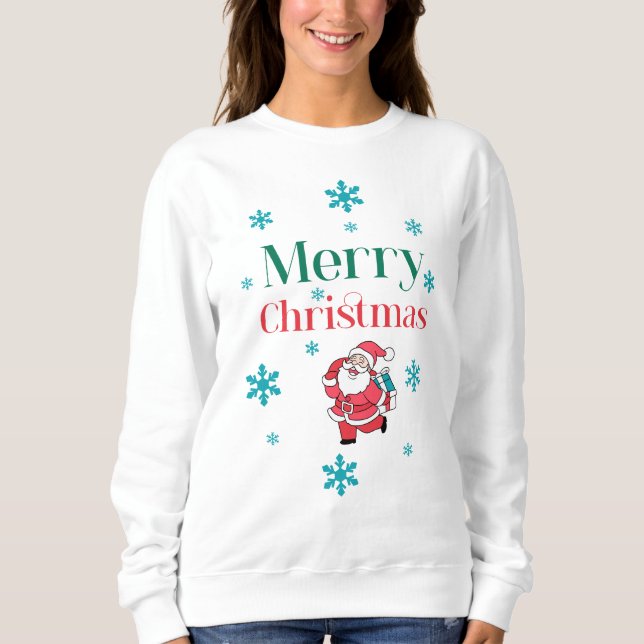 Santa Claus Merry Christmas Sweatshirt (Front)