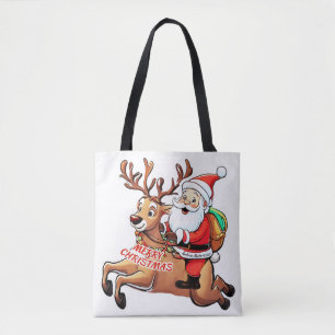 Santa Claus Merry Christmas Tote Bag