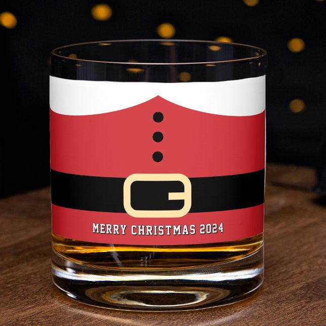 Santa Claus Merry Christmas Whiskey Glass (Santa Claus Merry Christmas Whiskey Glass
)