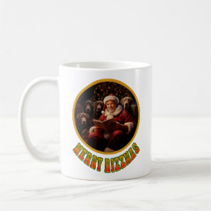 Santa Claus Merry Rizzmas with labrador retriever Coffee Mug